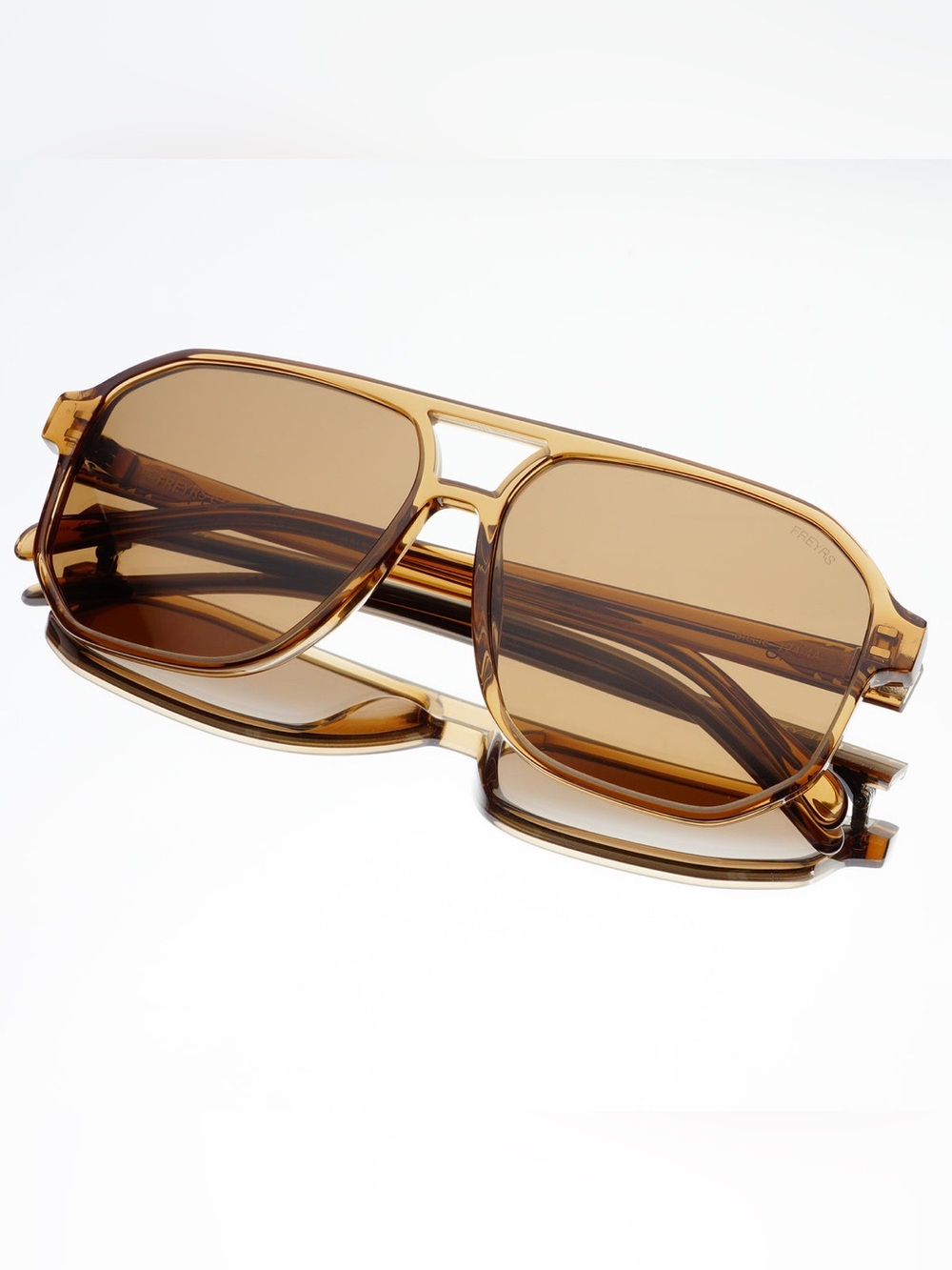 Aviator Shield Sunglasses in Billie Brown